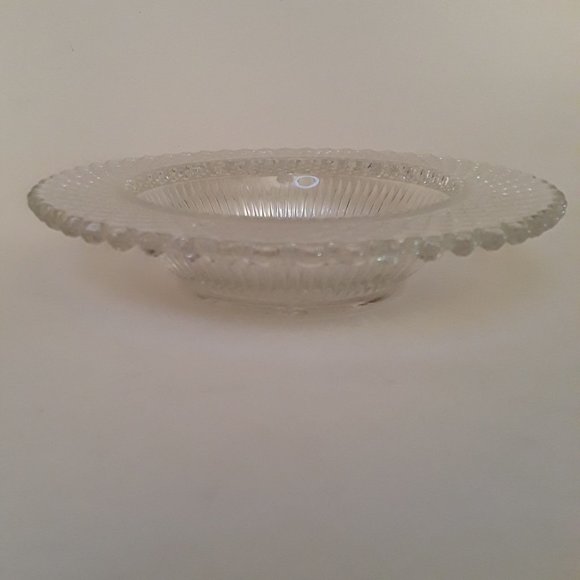 VINTAGE SUNBURST & DIAMOND PATTERN GLASS - TRINKET - CANDY - ASHTRAY - BOWL - Picture 4 of 4